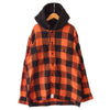 DESCENDANT ディセンダント SPICOLI HOODED LS SHIRT フード付き バッファローチェック ヘビー ネルシャツ ブラック ブラック系×オレンジ系 3【中古】