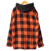 DESCENDANT ディセンダント SPICOLI HOODED LS SHIRT フード付き バッファローチェック ヘビー ネルシャツ ブラック ブラック系×オレンジ系 3【中古】