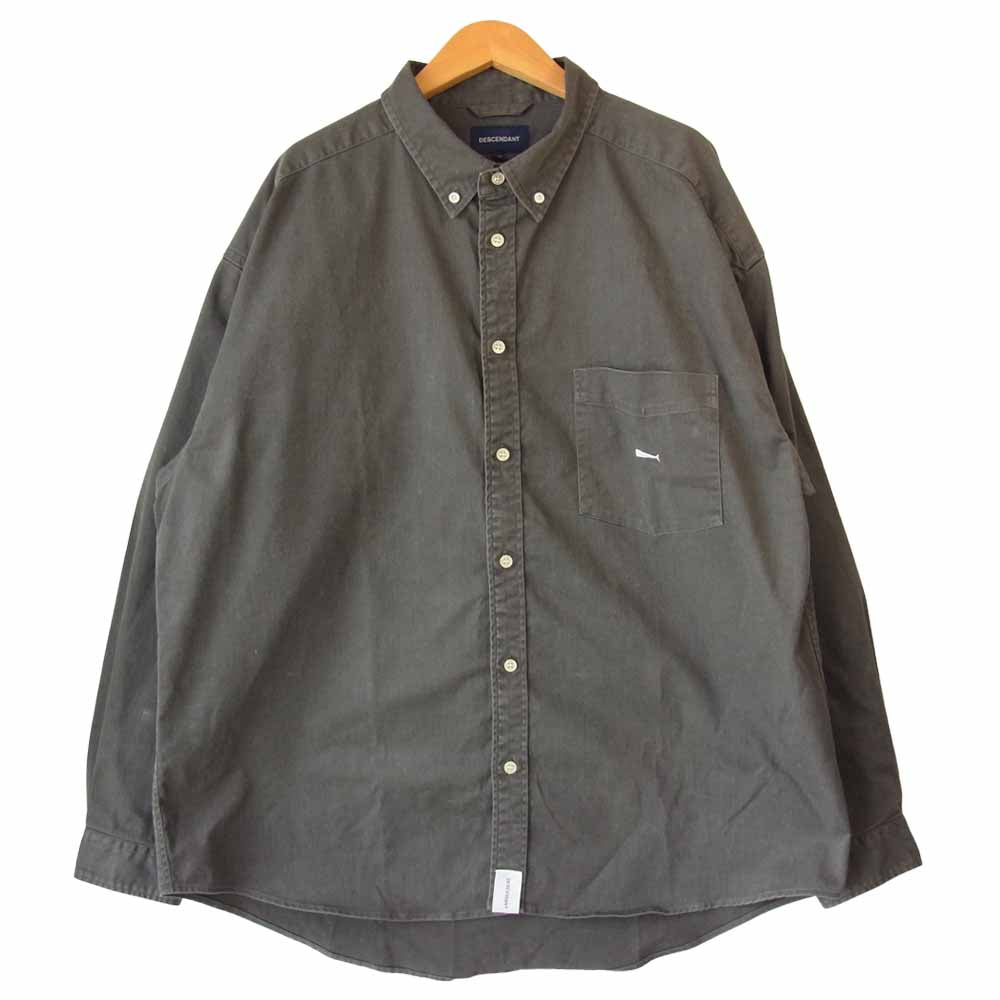 DESCENDANT ディセンダント 19AW 192GWDS-SHM01 KENNEDY'S REG SIZE B.D. LS SHIRT グレー系 3【中古】