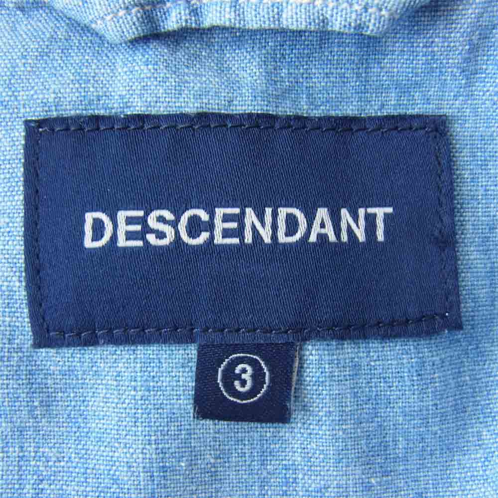 DESCENDANT ディセンダント 20SS 201WVDS-SHM03 VANNING CHAMBRAY SHIRT インディゴブルー系 3【中古】