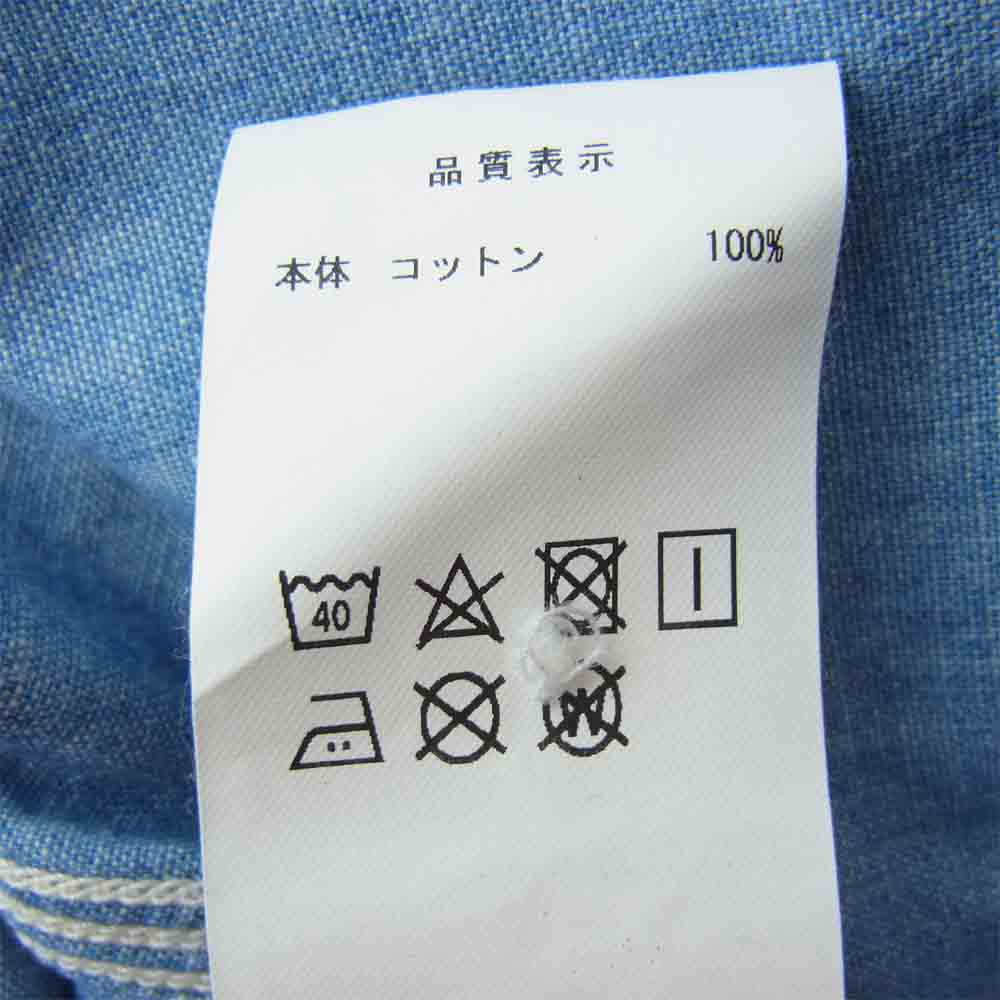DESCENDANT ディセンダント 20SS 201WVDS-SHM03 VANNING CHAMBRAY SHIRT インディゴブルー系 3【中古】