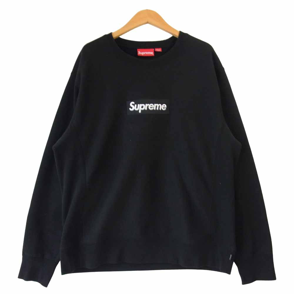 Supreme シュプリーム 18AW Box Logo Crewneck Sweatshirt ボックスロゴ クルーネック スウェット ブラック系 M【中古】