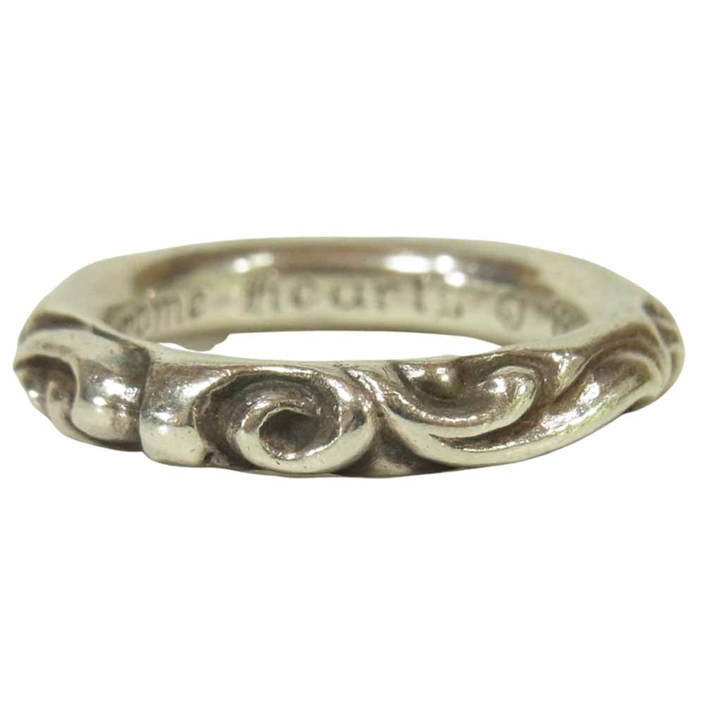 CHROME HEARTS クロムハーツ（原本無） スクロール バンド シルバー 925 リング シルバー系 23号【中古】