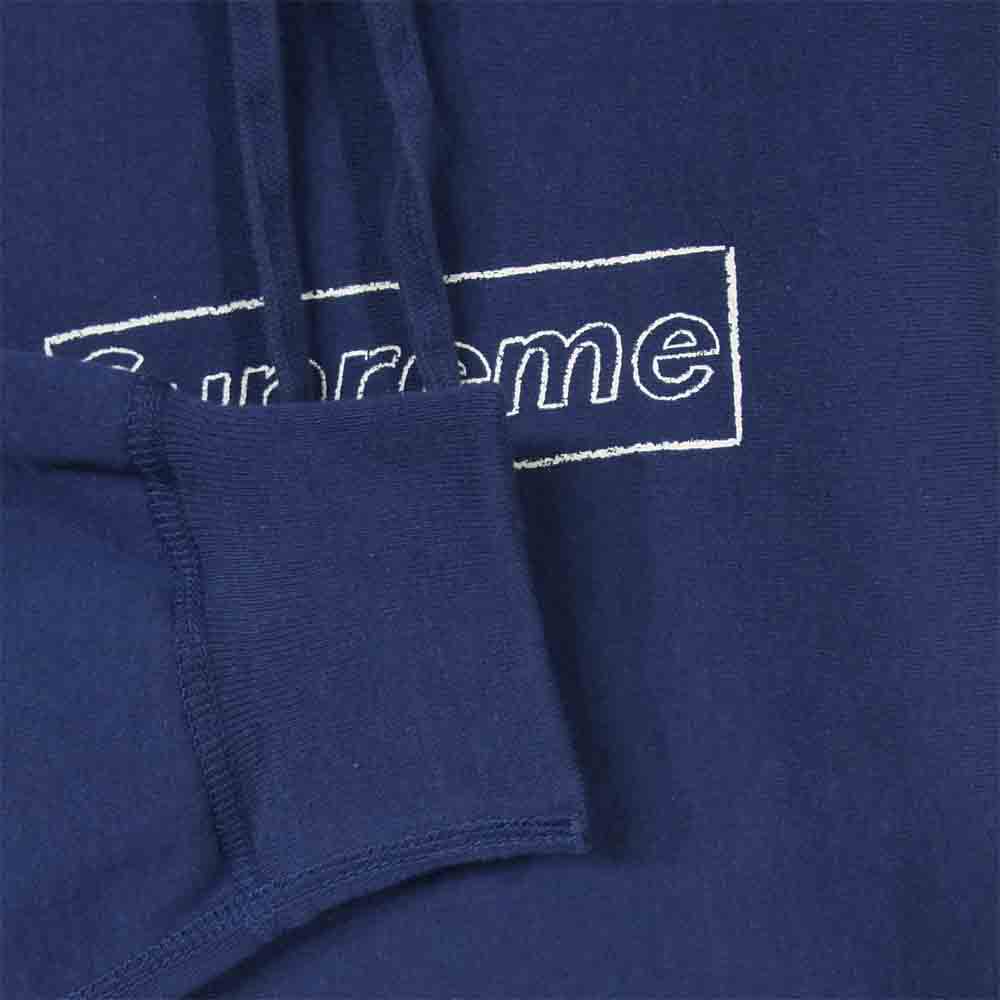 Supreme シュプリーム 21SS KAWS Chalk Logo Hooded Sweatshirt カウズ チョーク ロゴ フーデッド スウェットシャツ ネイビー系 M【新古品】【未使用】【中古】
