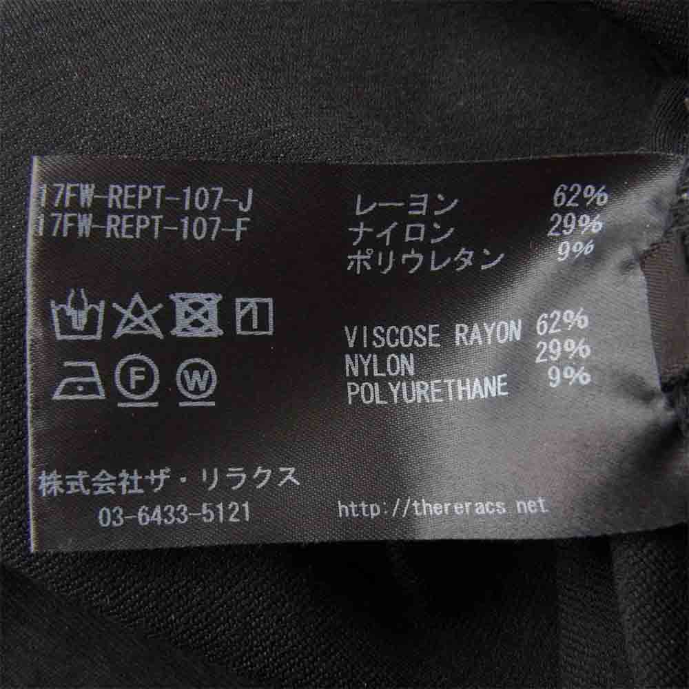 THE RERACS 17FW-REPT-107 STRETCH BAKER PT ストレッチ ベイカー パンツ ブラック系 46【中古】