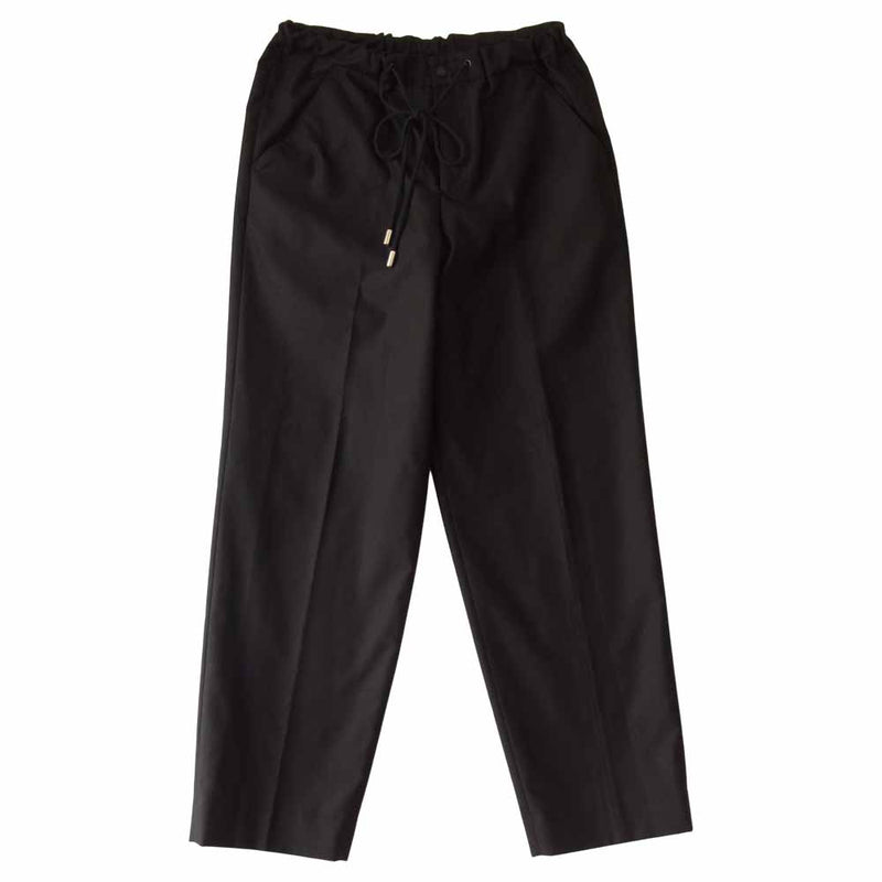 THE RERACS 18FW-REPT-132L WIDE SLIM ONE-TUCK PANTS ワンタック パンツ ブラック系 38【中古】