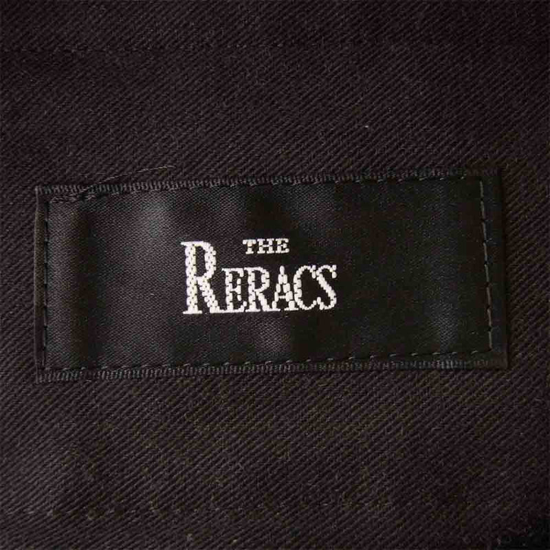 THE RERACS 18FW-REPT-132L WIDE SLIM ONE-TUCK PANTS ワンタック パンツ ブラック系 38【中古】
