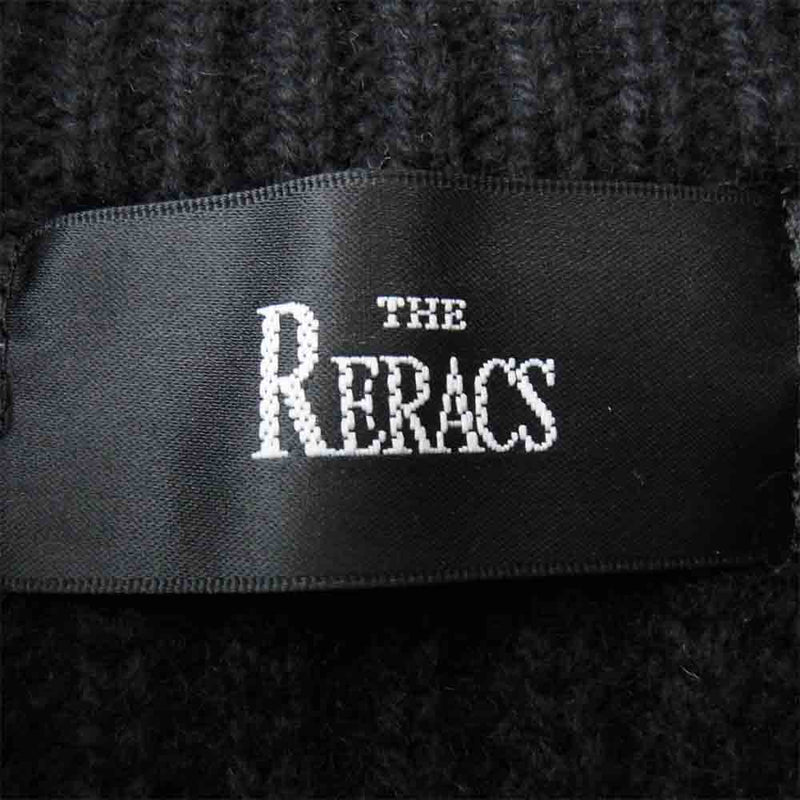 THE RERACS 19FW-REKN-069 カシミア シルク混 ウール ジップ ニット ブラック系 F【中古】