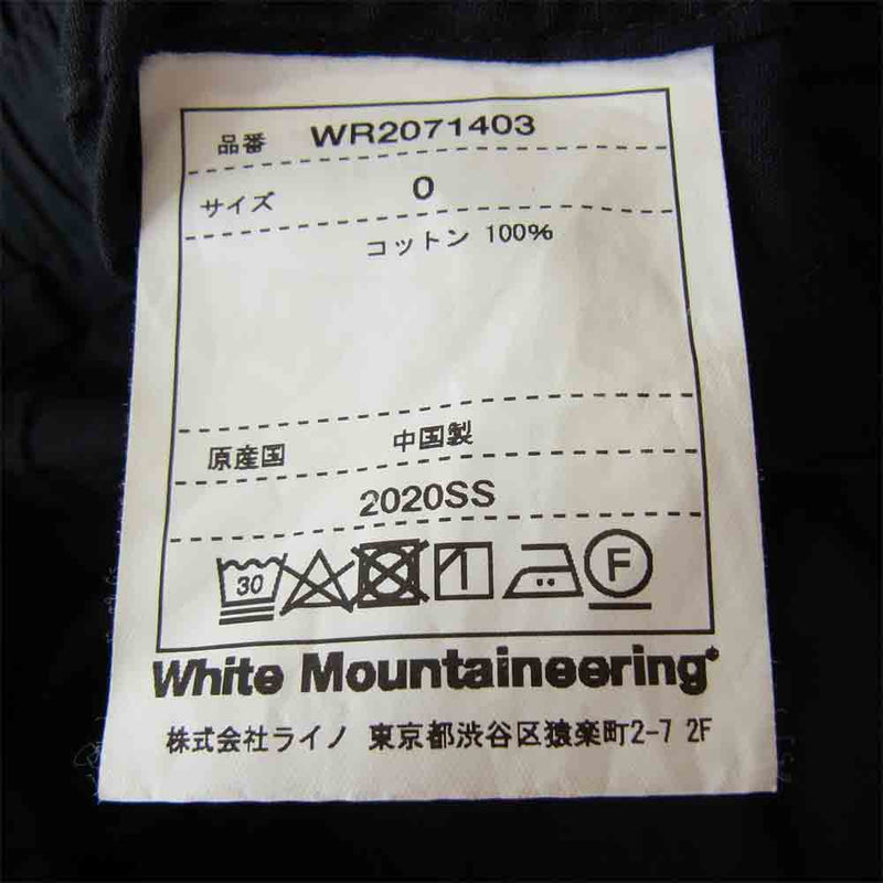 WHITE MOUNTAINEERING ホワイトマウンテニアリング 20SS WR2071403 EASY SHORT PANTS イージー ショート パンツ ブラック系【中古】
