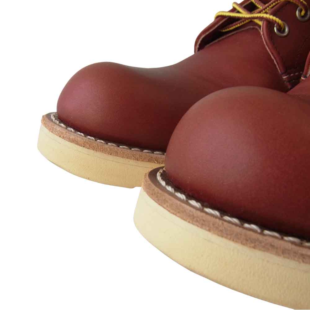 RED WING レッドウィング 8166 Classic Work 6 Round-toe プレーントゥ レザー ワーク ブーツ ブラウン系 29【美品】【中古】