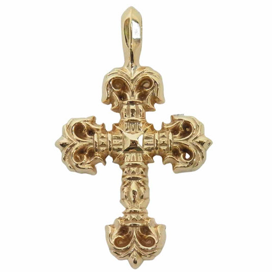 CHROME HEARTS クロムハーツ（原本有） 22K CHARM FILIGREE TINY フィリグリークロス タイニー チャーム ゴールド系【極上美品】【中古】