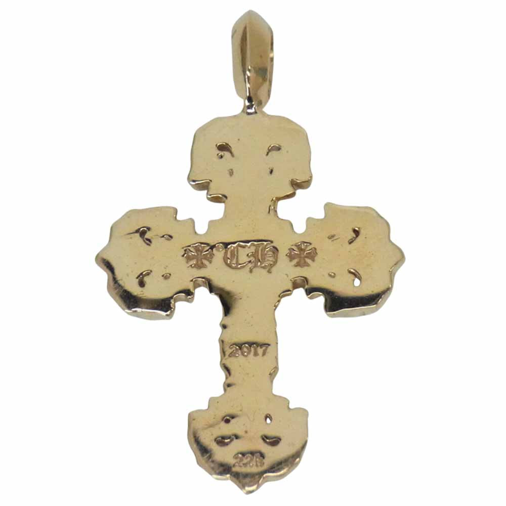 CHROME HEARTS クロムハーツ（原本有） 22K CHARM FILIGREE TINY フィリグリークロス タイニー チャーム ゴールド系【極上美品】【中古】