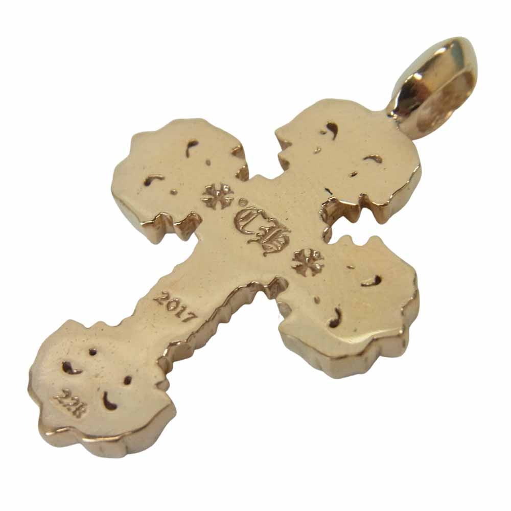 CHROME HEARTS クロムハーツ（原本有） 22K CHARM FILIGREE TINY フィリグリークロス タイニー チャーム ゴールド系【極上美品】【中古】