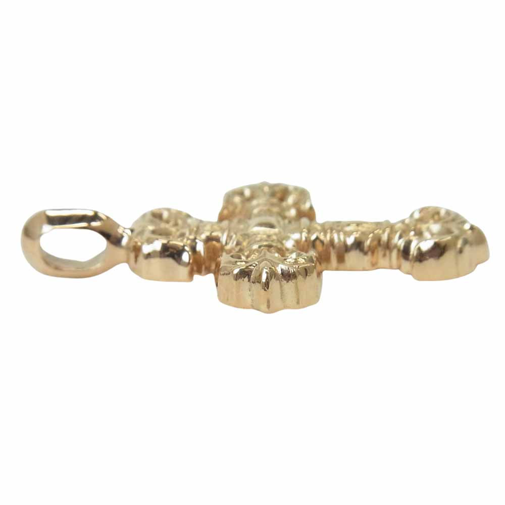 CHROME HEARTS クロムハーツ（原本有） 22K CHARM FILIGREE TINY フィリグリークロス タイニー チャーム ゴールド系【極上美品】【中古】