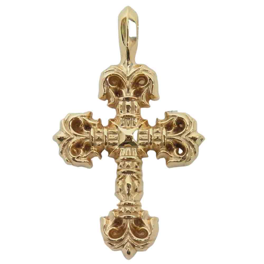 CHROME HEARTS クロムハーツ（原本有） 22K CHARM FILIGREE TINY フィリグリークロス タイニー チャーム ゴールド系【極上美品】【中古】