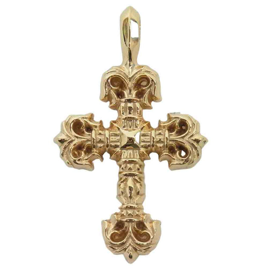 CHROME HEARTS クロムハーツ（原本有） 22K CHARM FILIGREE TINY フィリグリークロス タイニー チャーム ゴールド系【極上美品】【中古】