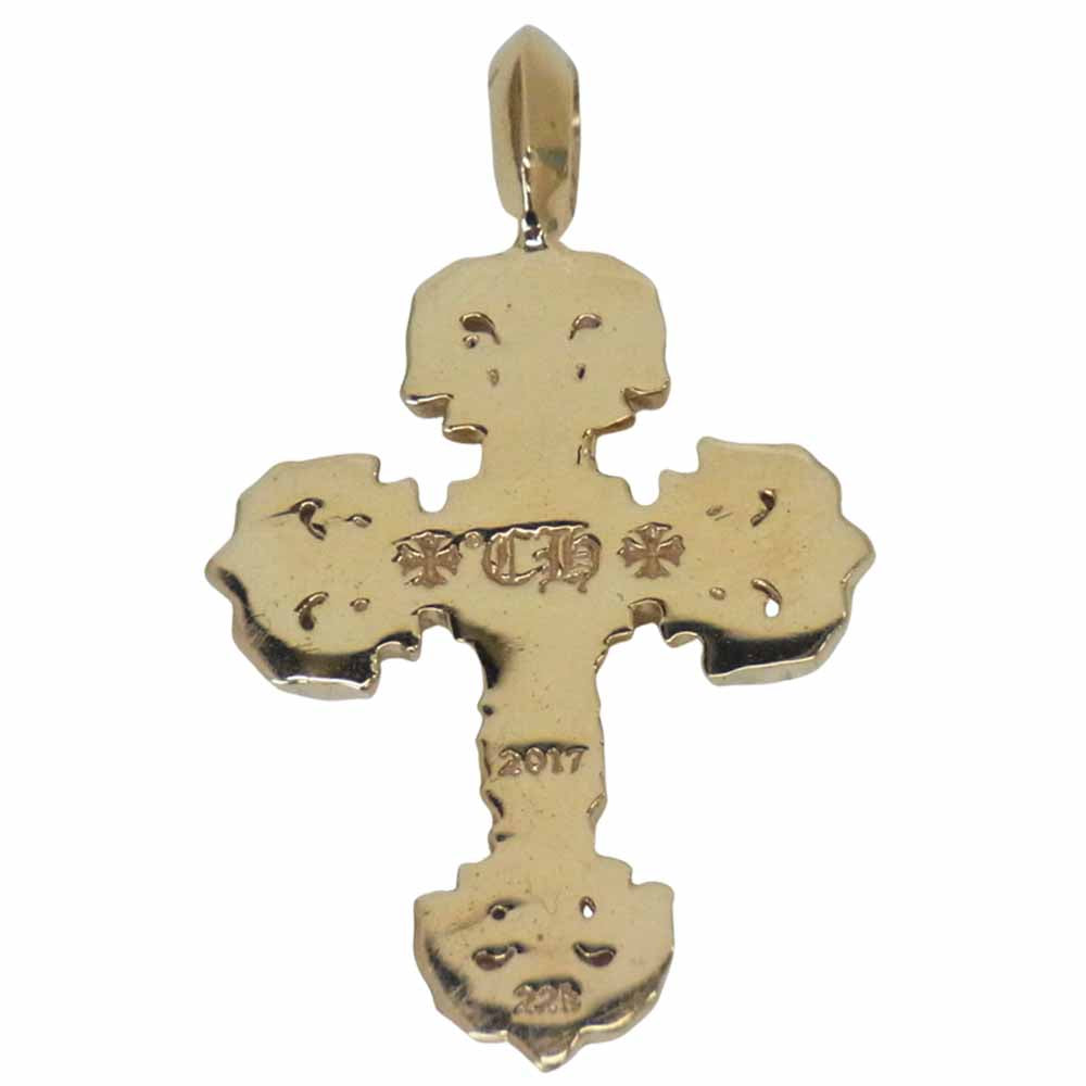 CHROME HEARTS クロムハーツ（原本有） 22K CHARM FILIGREE TINY フィリグリークロス タイニー チャーム ゴールド系【極上美品】【中古】