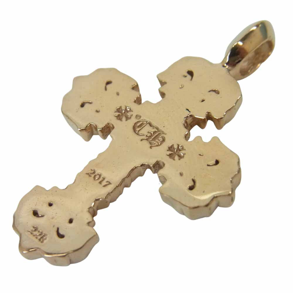CHROME HEARTS クロムハーツ（原本有） 22K CHARM FILIGREE TINY フィリグリークロス タイニー チャーム ゴールド系【極上美品】【中古】