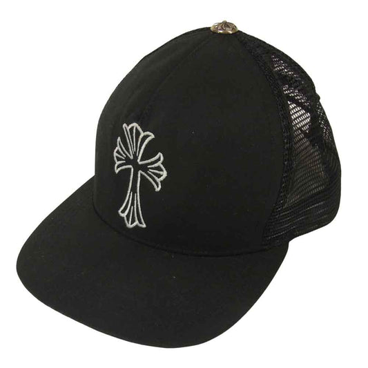 CHROME HEARTS クロムハーツ（原本無） 国内正規品 TRUCKER CAP トラッカーキャップ クロスキャップ ブラック系 53～60【中古】