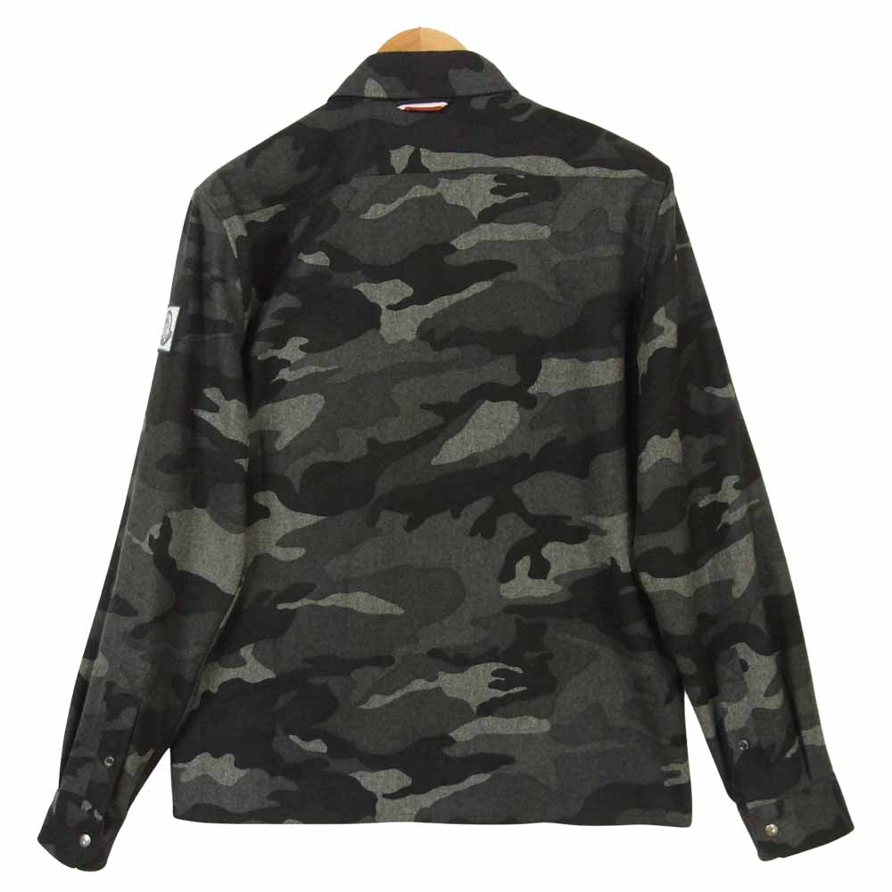 MONCLER モンクレール 5204300 GAMME BLUE ガムブルー CAMICIA SHIRT カモ 長袖 シャツ イタリア製 グレー系 1【中古】