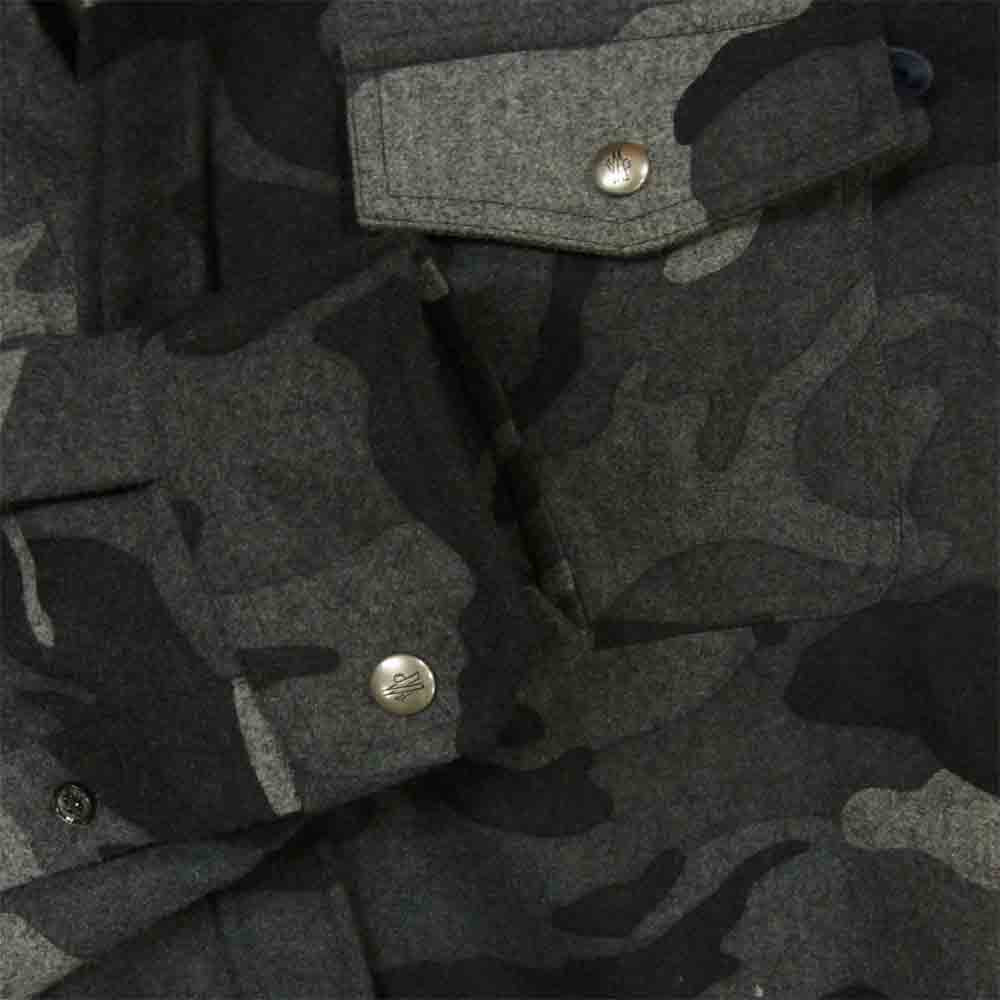 MONCLER モンクレール 5204300 GAMME BLUE ガムブルー CAMICIA SHIRT カモ 長袖 シャツ イタリア製 グレー系 1【中古】