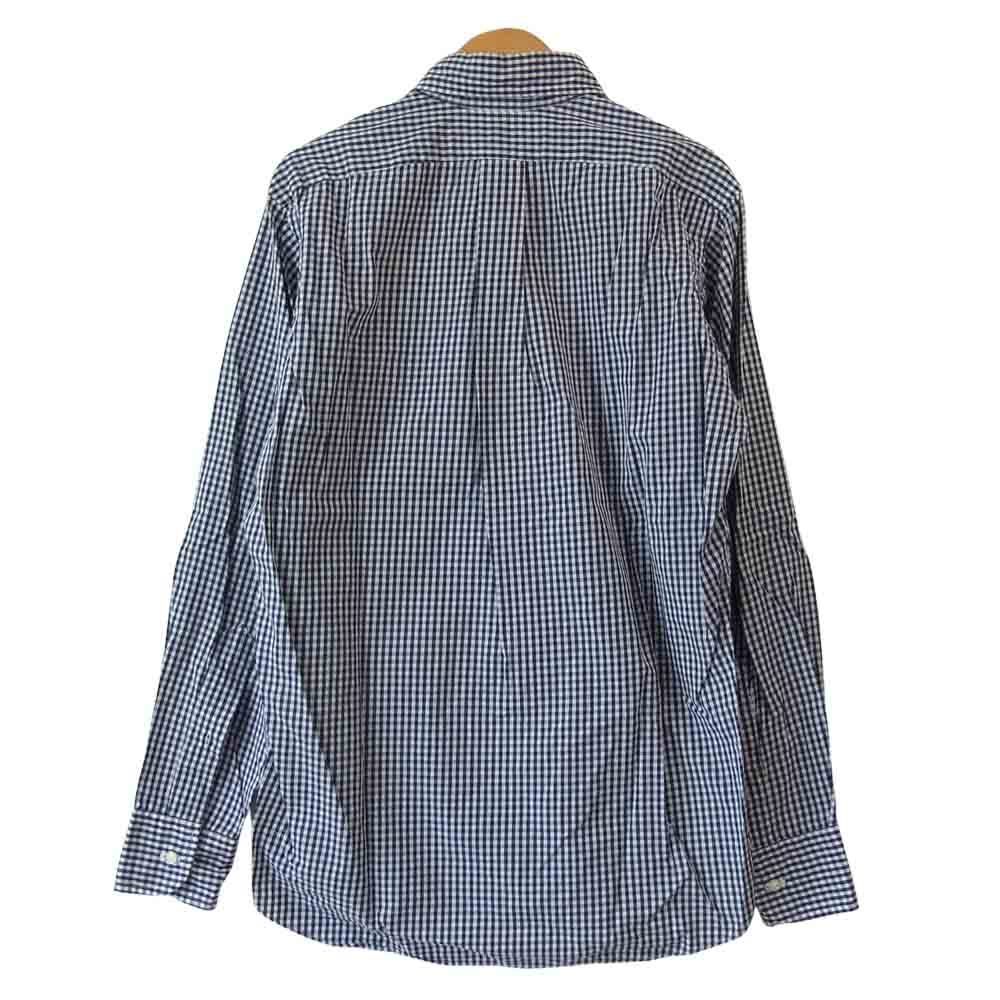 INDIVIDUALIZED SHIRTS インディビジュアライズドシャツ STANDARD FIT ギンガムチェック BD ボタンダウン シャツ ネイビー系×ホワイト系 15／32【中古】