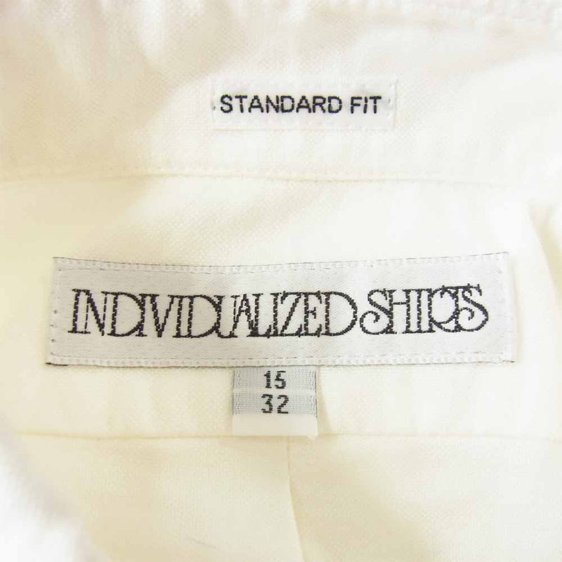 INDIVIDUALIZED SHIRTS インディビジュアライズドシャツ STANDARD FIT オックスフォード BD ボタンダウン シャツ ホワイト系 15／32【中古】