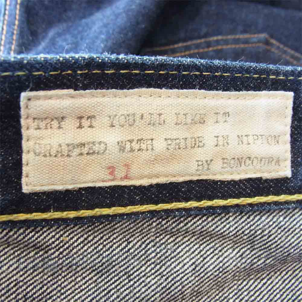 BONCOURA ボンクラ Indigo Selvedge Denim Pants XX インディゴ セルビッジ デニム インディゴブルー系 31【中古】