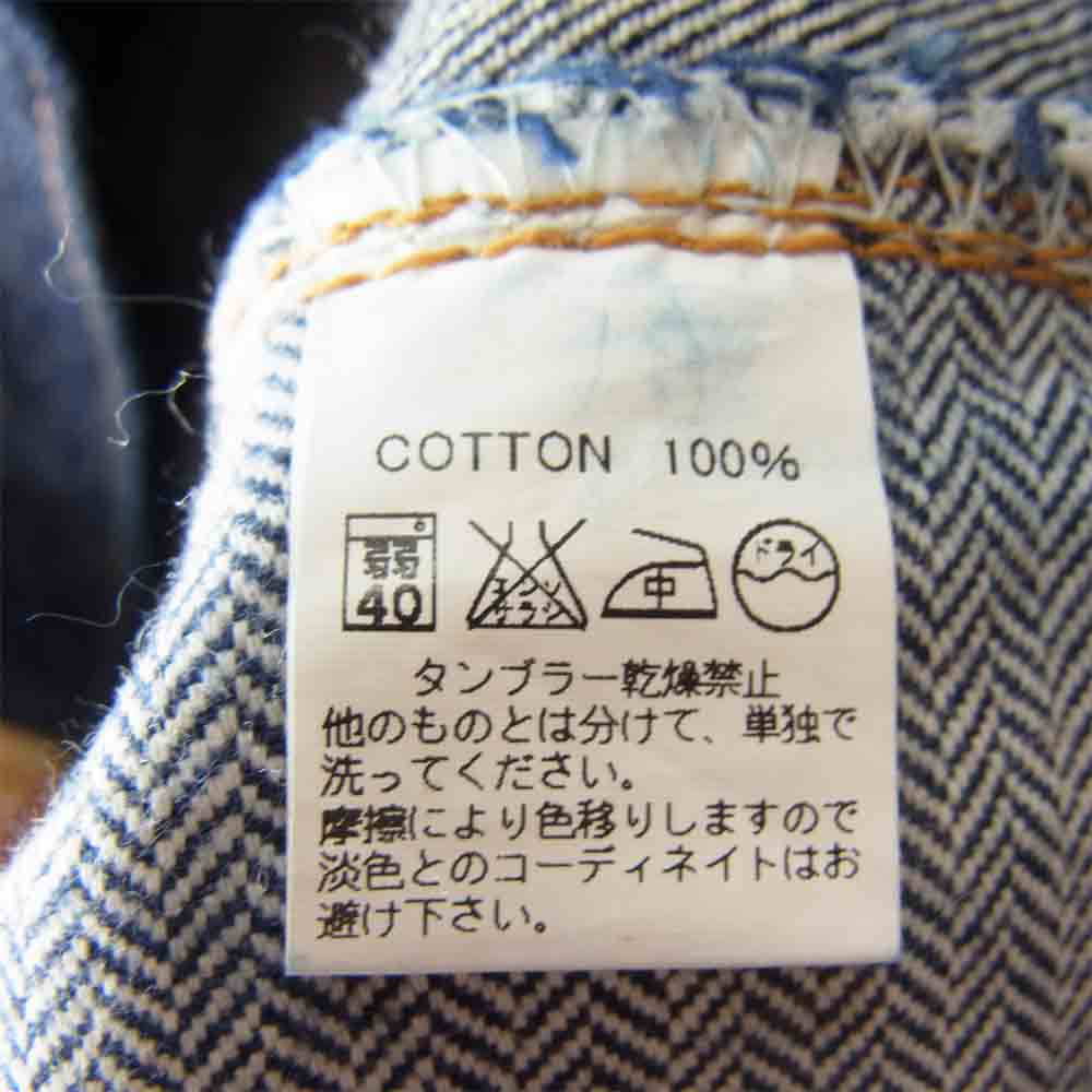 BONCOURA ボンクラ Indigo Selvedge CINCH BACK Denim Pants インディゴ セルビッジ シンチバック デニム インディゴブルー系 30【中古】