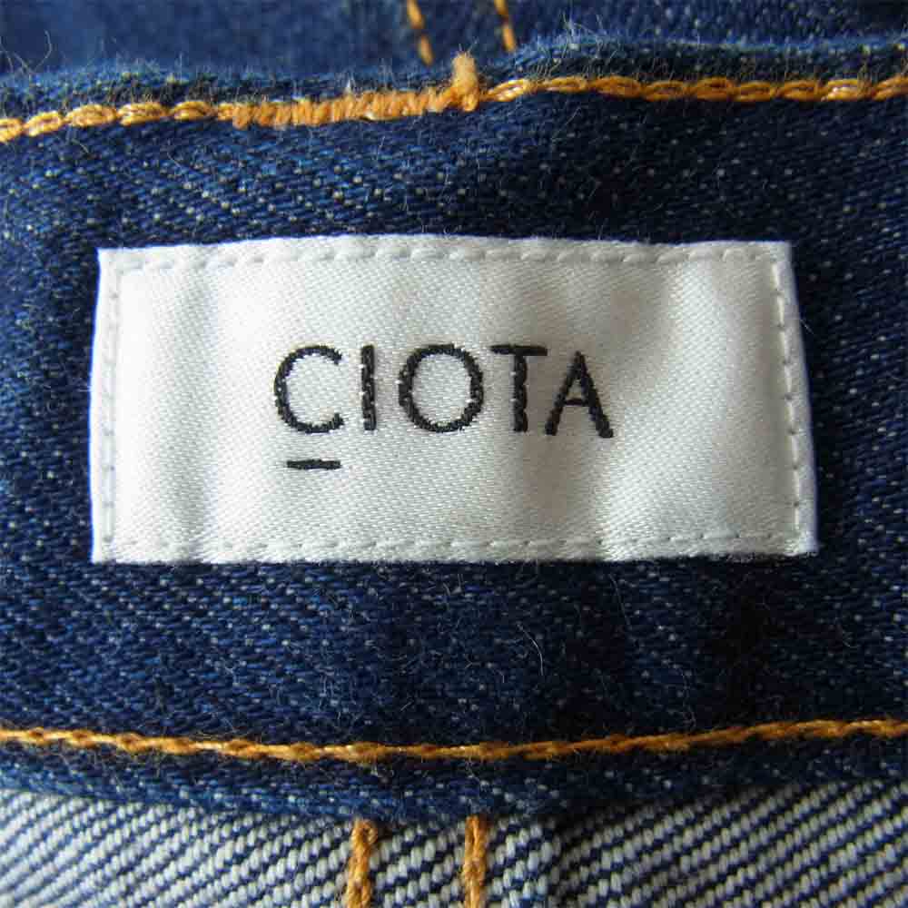 シオタ PTM-6W 13.5oz INDIGO SUVIN COTTON TAPERED DENIM インディゴ テーパード ワンウォッシュ デニム インディゴブルー系 32【美品】【中古】