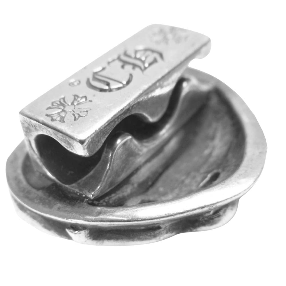 CHROME HEARTS クロムハーツ（原本有） HAIR BAND ハート ボタン コンチョ ヘアゴム シルバー系【中古】