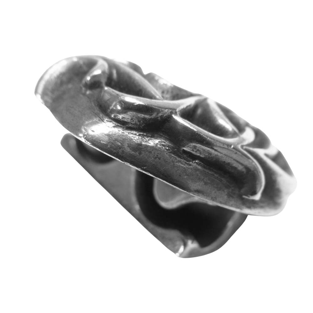 CHROME HEARTS クロムハーツ（原本有） HAIR BAND ハート ボタン コンチョ ヘアゴム シルバー系【中古】