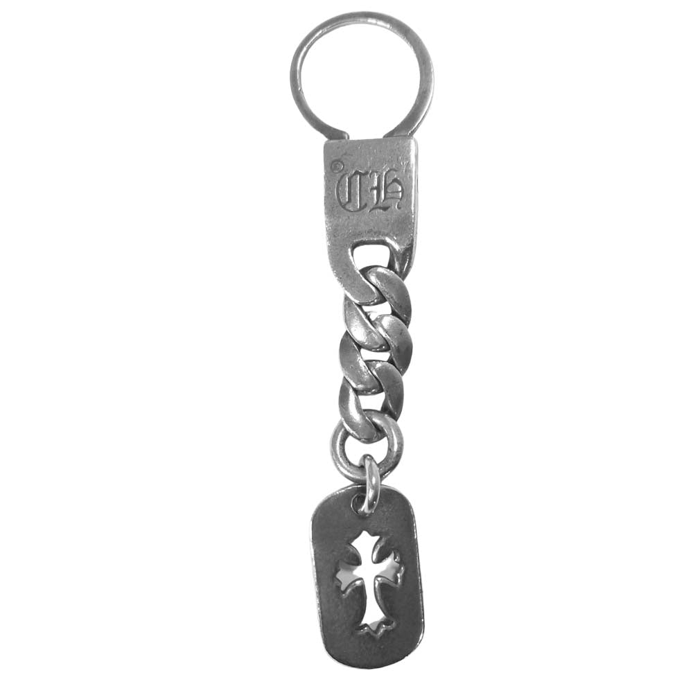 CHROME HEARTS クロムハーツ（原本無） カットアウトクロス ドッグタグ キーチェーン キーリング シルバー系【中古】