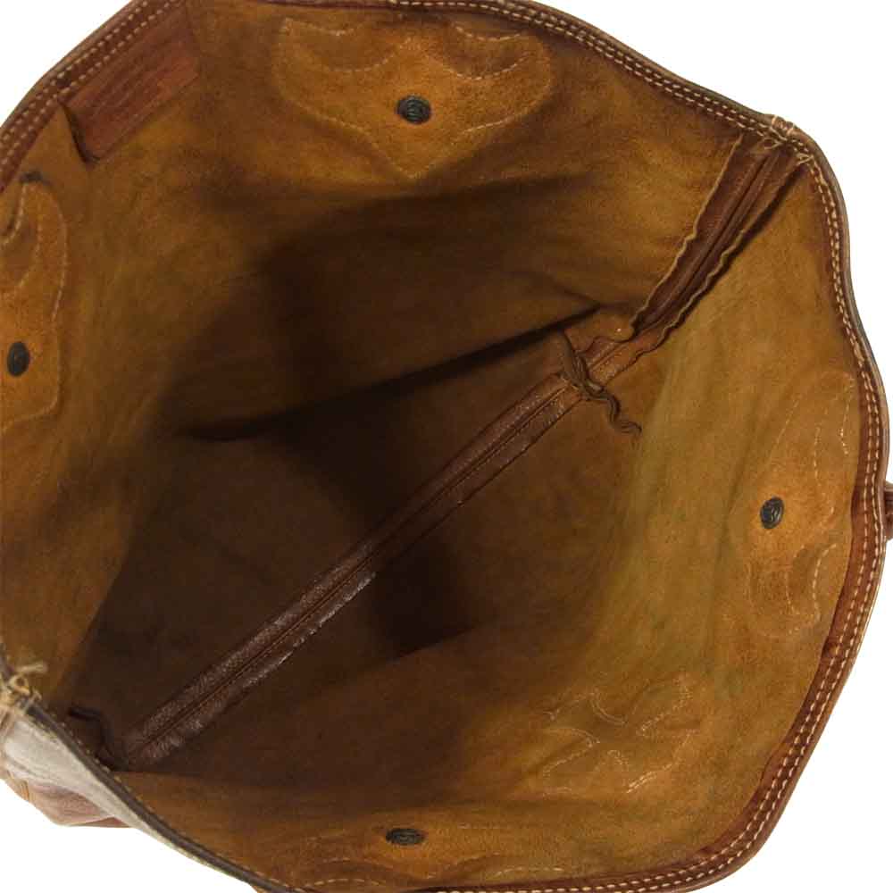 CHROME HEARTS クロムハーツ（原本有） 修理補填確認書付属 FS トート ユナイテッドアローズ UA 10周年記念 クロスパッチ バッグ ブラウン系【中古】