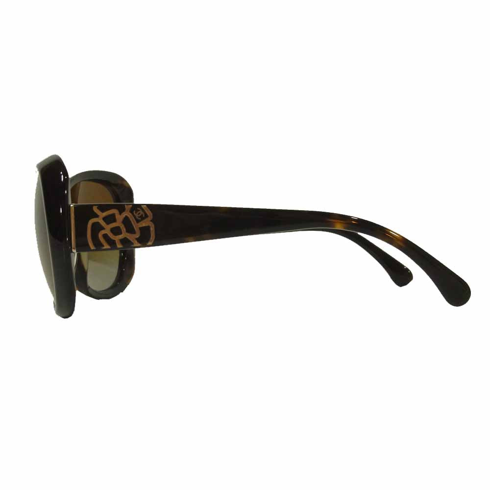 CHANEL シャネル 5248-A ココマーク カメリア サングラス イタリア製 ブラウン系 59□16-135【中古】