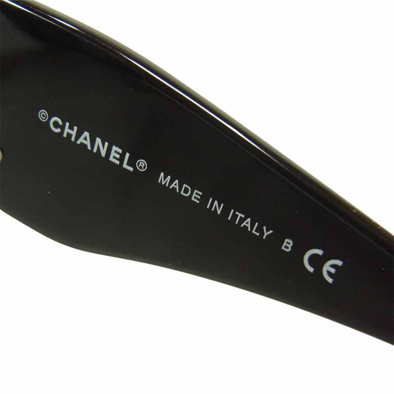 CHANEL シャネル 5113-A ココマーク カメリア サングラス プラスチック イタリア製 ブラック系 56□16-130【中古】
