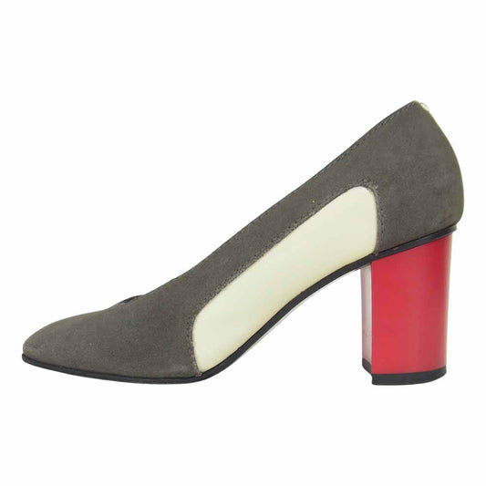 MARNI マルニ スエード ヒール パンプス グレー系 36 1/2【中古】