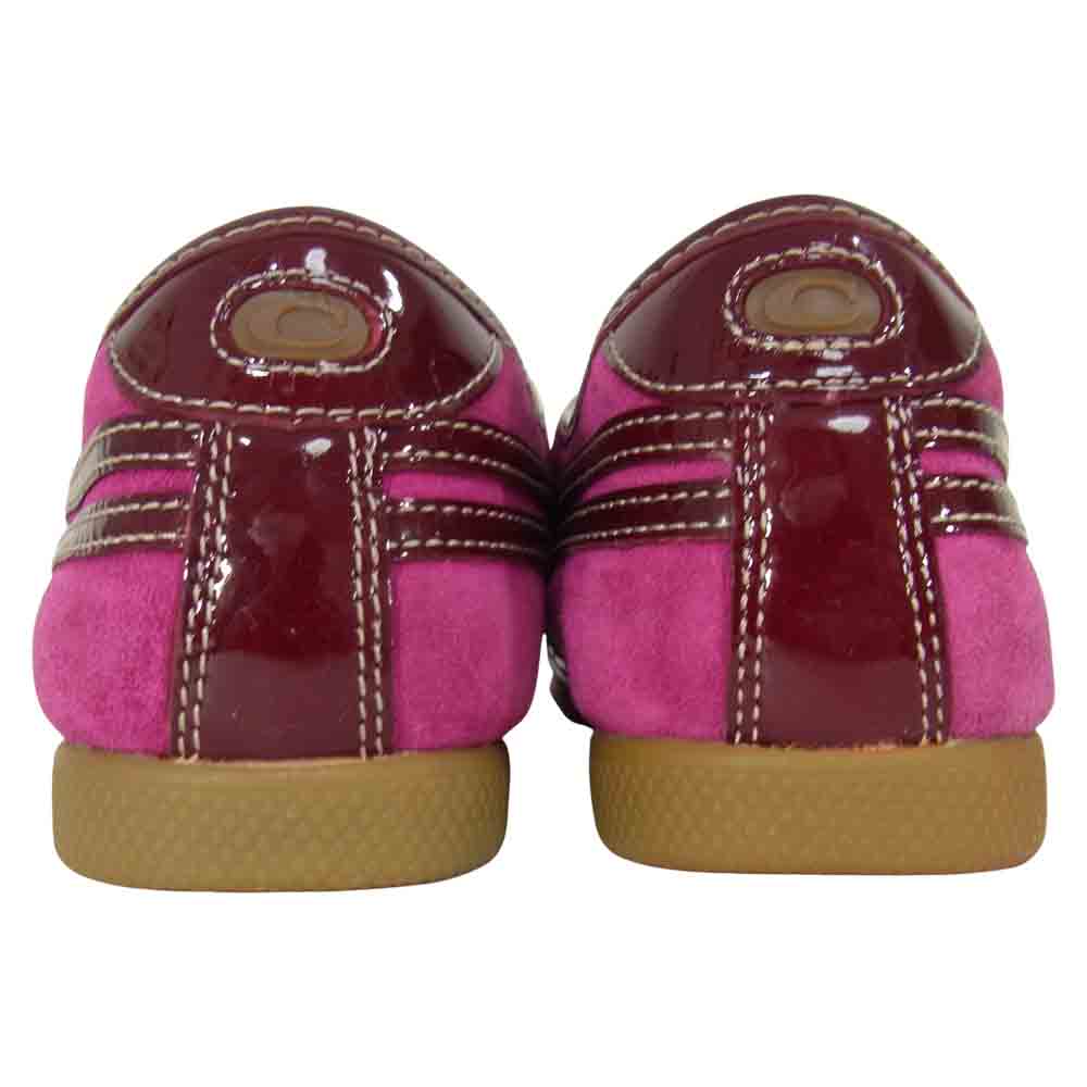 COACH コーチ スエード スニーカー ピンク系 7.5【美品】【中古】