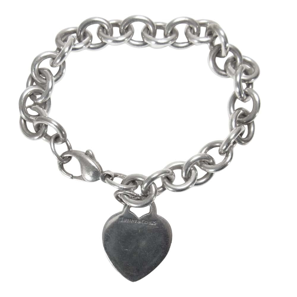 TIFFANY&Co. ティファニー ハート ロゴ チェーン ブレスレット シルバー系【中古】