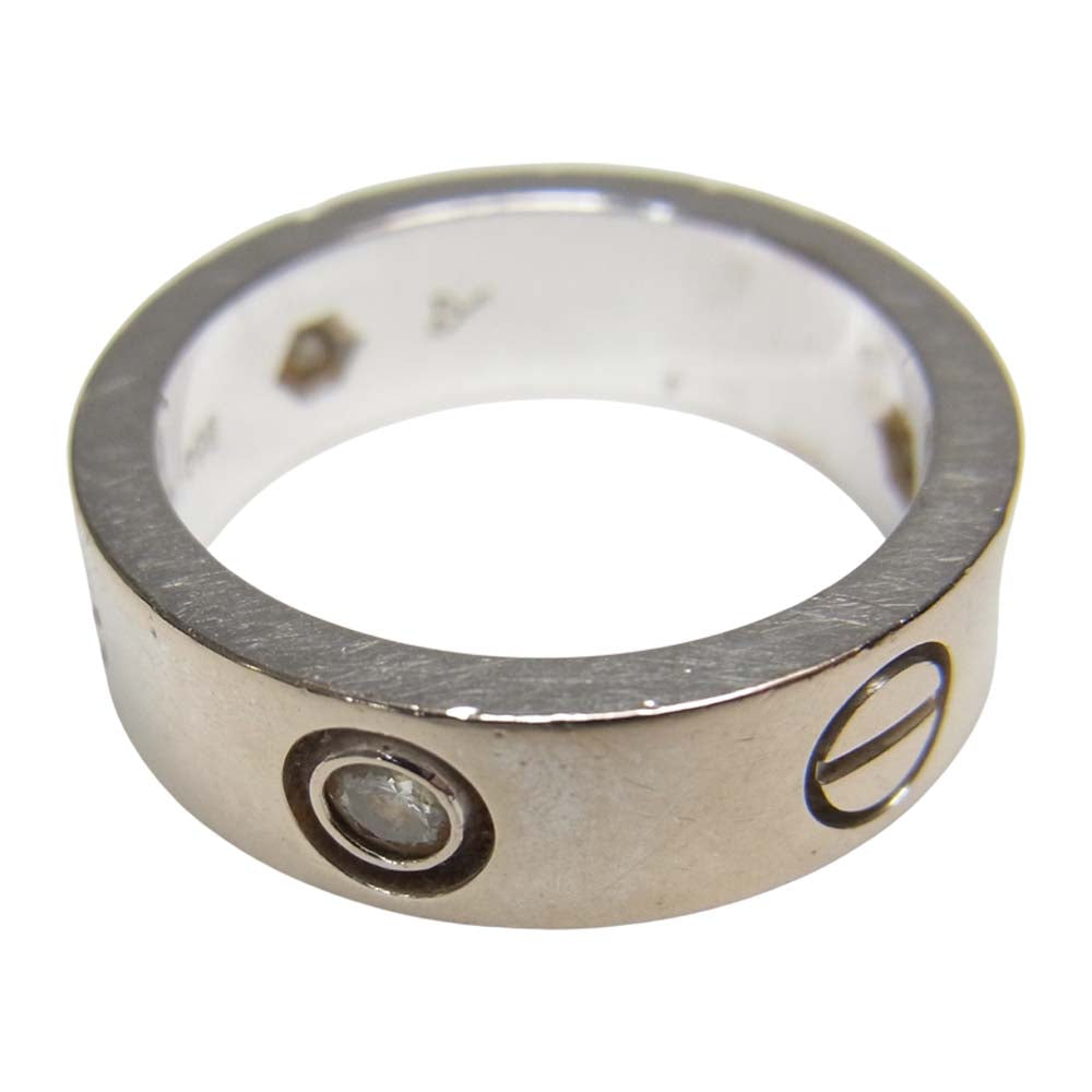 CARTIER カルティエ 証明書付属 K18WG LOVE Ring ラブ リング ダイヤ シルバー系 8.5号程度【中古】