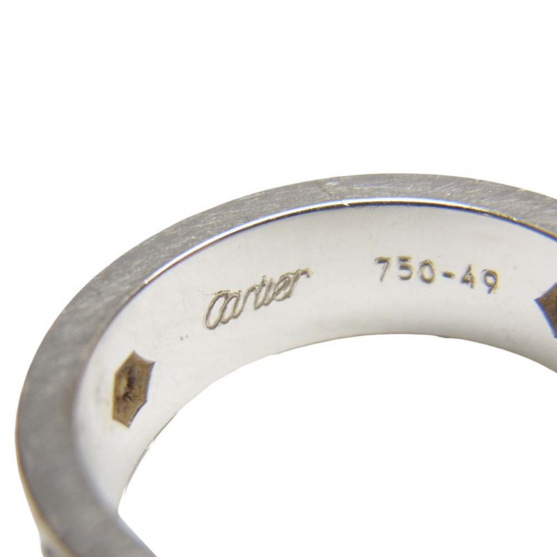 CARTIER カルティエ 証明書付属 K18WG LOVE Ring ラブ リング ダイヤ シルバー系 8.5号程度【中古】