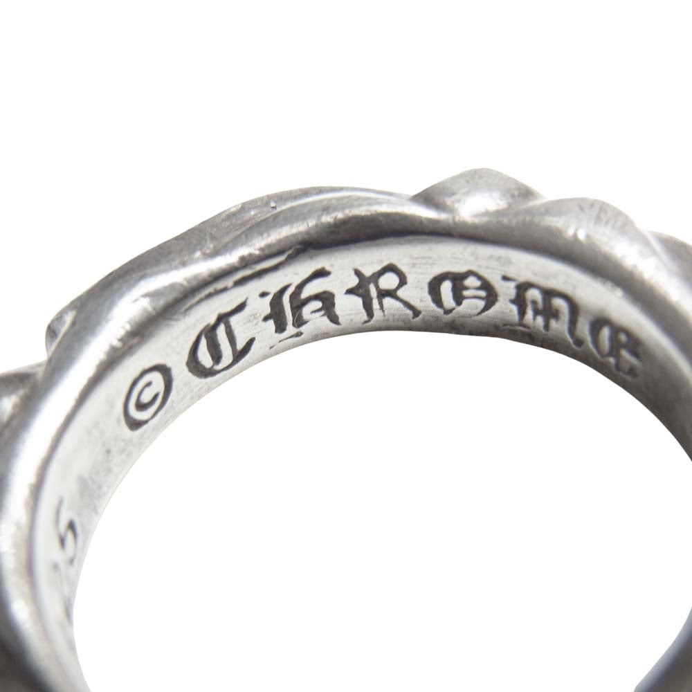 CHROME HEARTS クロムハーツ（原本無） SCRL BAND スクロールバンド リング シルバー系 8号程度【中古】