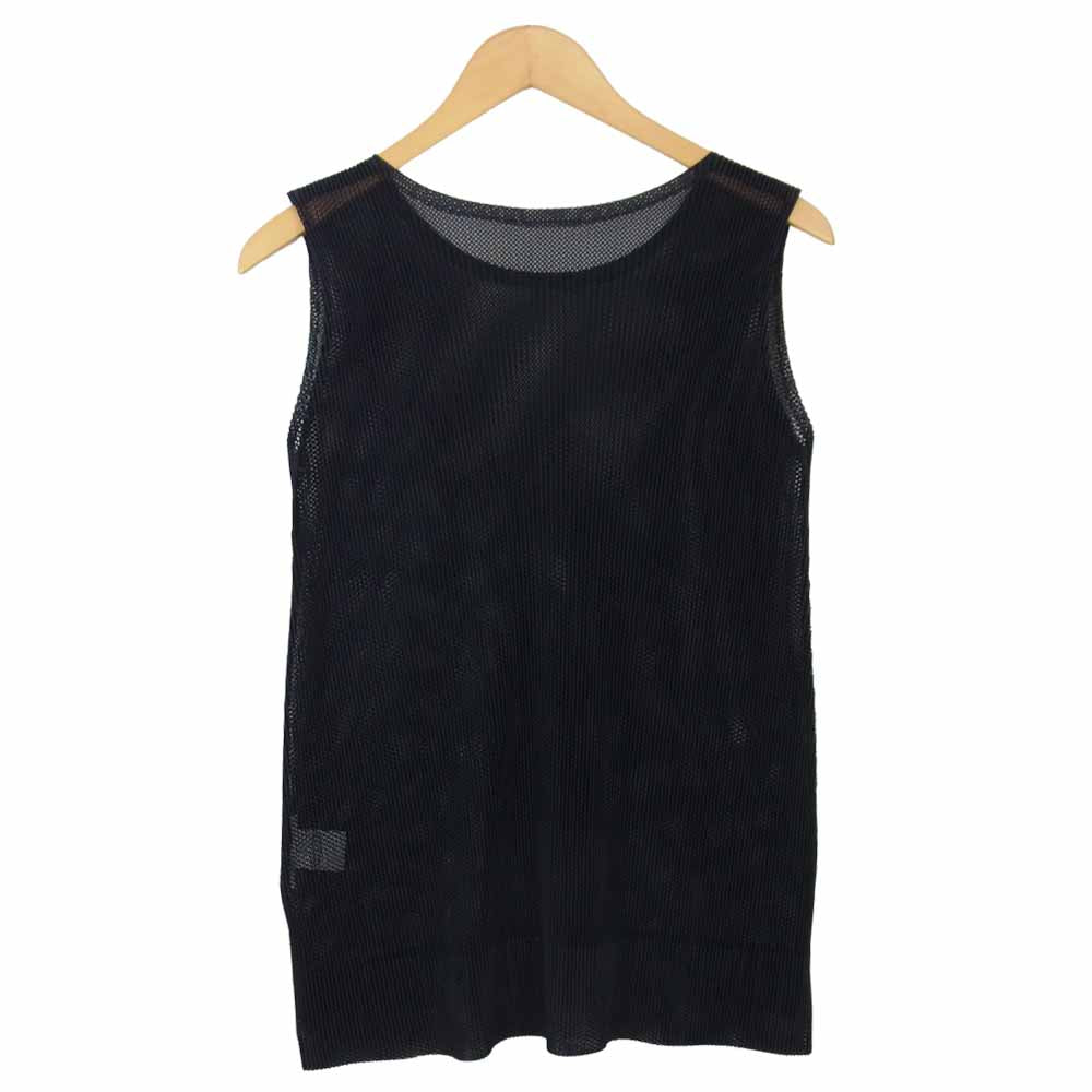 プリーツプリーズ ISSEY MIYAKE イッセイミヤケ PP73-FK252 メッシュ ノースリーブ カットソー ブラック系 3【中古】