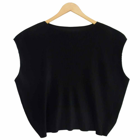 プリーツプリーズ ISSEY MIYAKE イッセイミヤケ PP01-FK313 ビッグシルエット ノースリーブ カットソー ブラック系 3【中古】