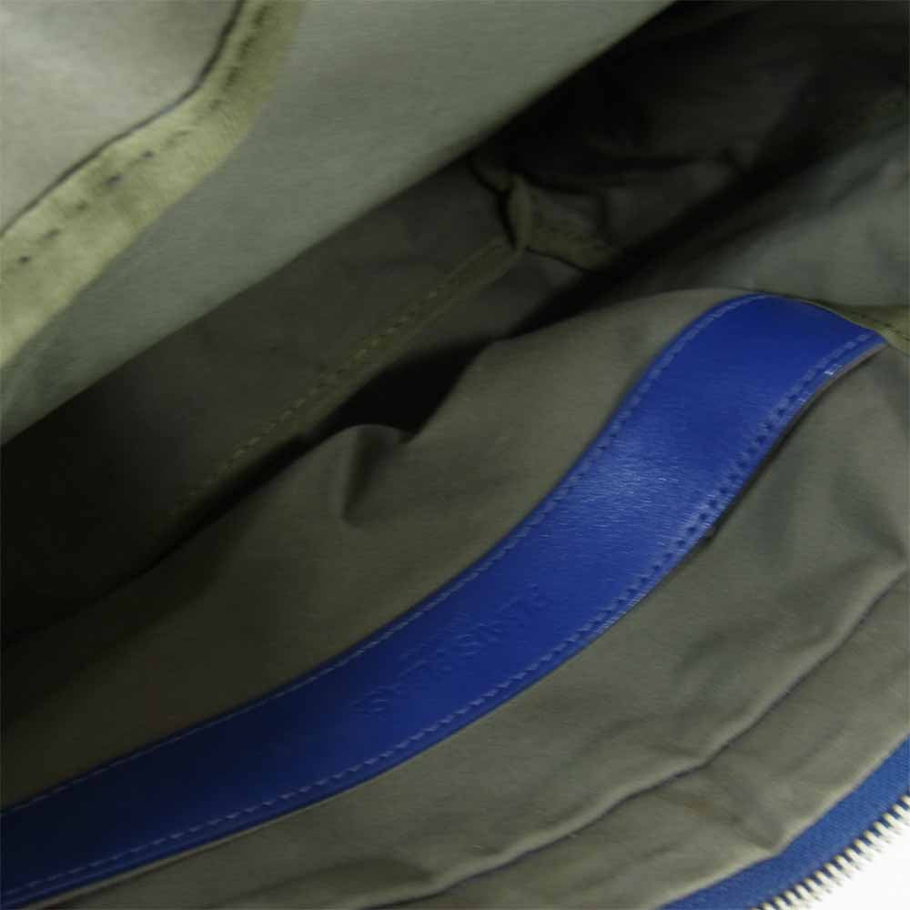 プリーツプリーズ ISSEY MIYAKE イッセイミヤケ PP42-AG403 PVC × レザー ショルダー バッグ ブルー系【中古】