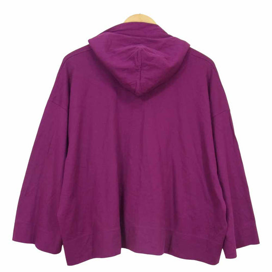 プリーツプリーズ ISSEY MIYAKE イッセイミヤケ PP91-JK758 ワイドシルエット プルオーバー パーカー パープル系 5【中古】