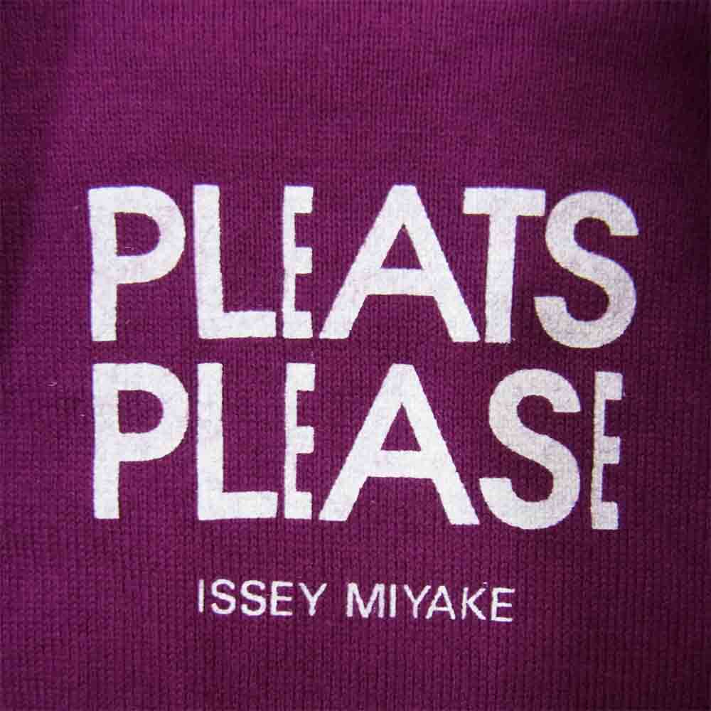 プリーツプリーズ ISSEY MIYAKE イッセイミヤケ PP91-JK758 ワイドシルエット プルオーバー パーカー パープル系 5【中古】