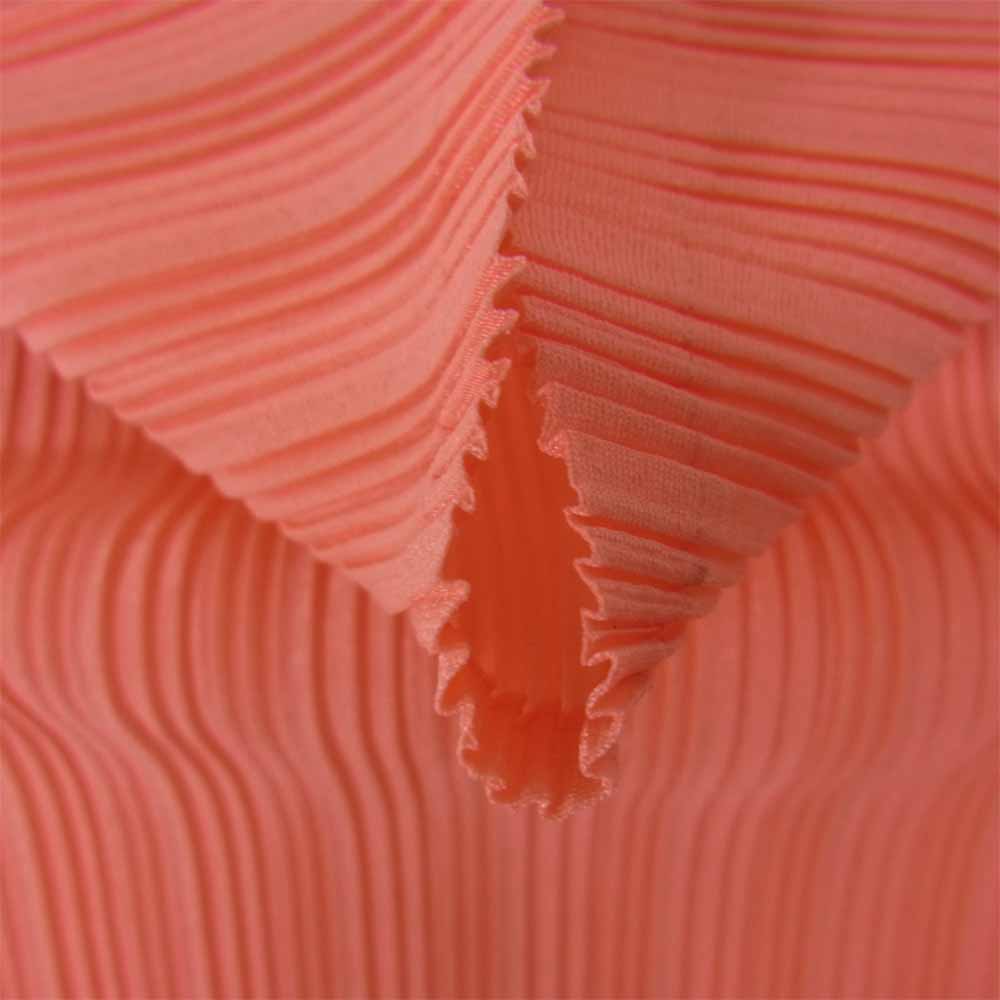 プリーツプリーズ ISSEY MIYAKE イッセイミヤケ PP93-FK942 ハイネック 長袖 カットソー ピンク系 3【美品】【中古】