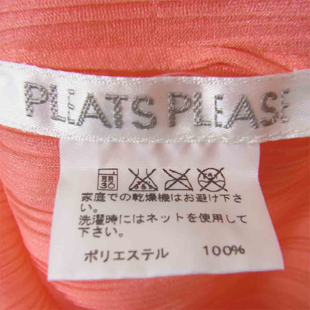 プリーツプリーズ ISSEY MIYAKE イッセイミヤケ PP93-FK942 ハイネック 長袖 カットソー ピンク系 3【美品】【中古】