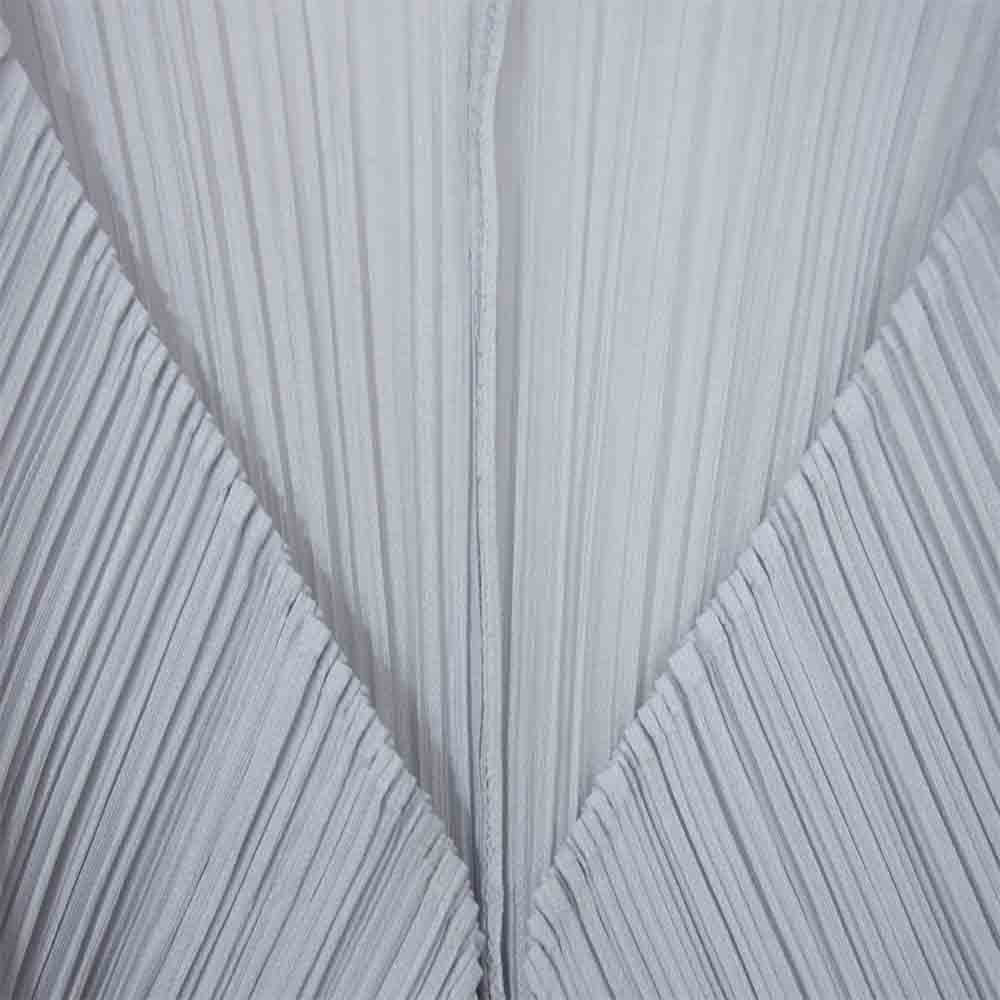 プリーツプリーズ ISSEY MIYAKE イッセイミヤケ PP55-JO103 ボタンレス カーディガン グレー系 3【中古】